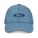 the [FENT] denim cap